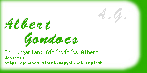 albert gondocs business card